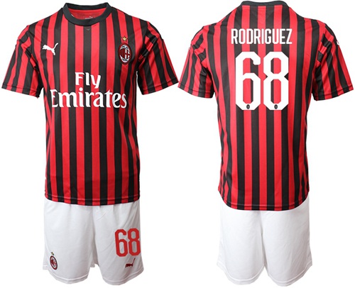AC Milan #68 Rodriguez Home Soccer Club Jersey